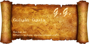 Gulyás Gyula névjegykártya