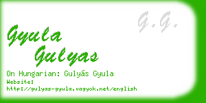 gyula gulyas business card